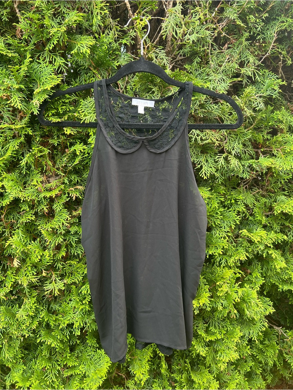 dELiA*s Black Lace Detail Tank Top